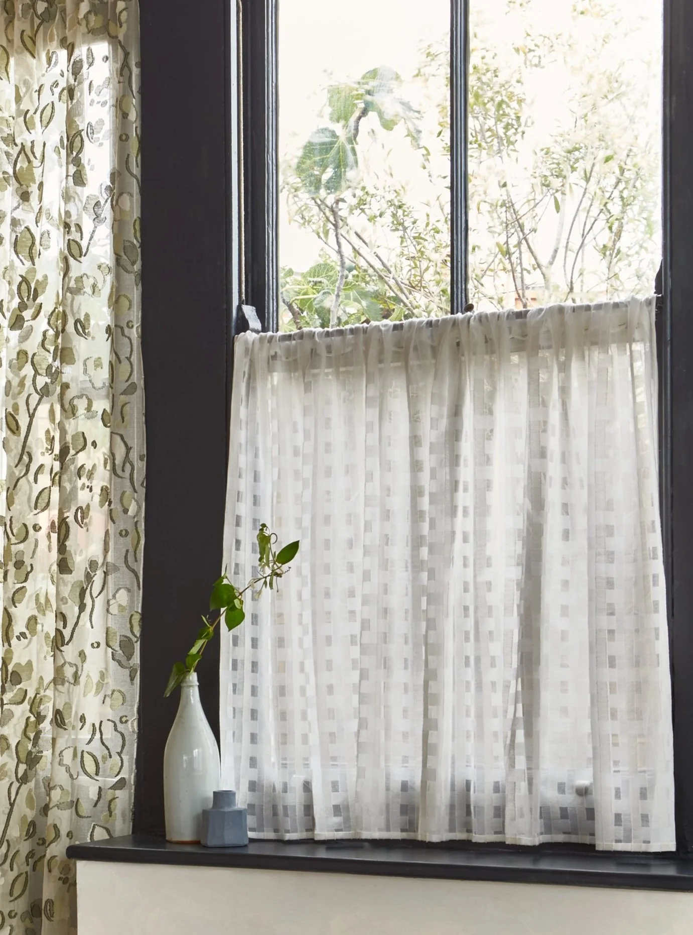 Anni Check Ivory - Sheer Cotton Madras — Imogen Heath Interiors